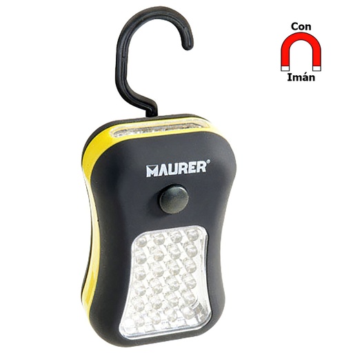 [19041400] Linterna LED Multifunción A Pilas (3 AAA) 60 Lumenes 24+4 Leds Con Iman y Gancho