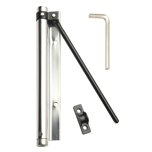 [3091455] Muelle Puerta Wolfpack Aluminio Anodizado Plateado (Blister 1 Pieza)