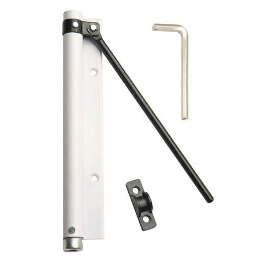 [3091460] Muelle Puerta Wolfpack Aluminio Anodizado Blanco (Blister 1 Pieza)