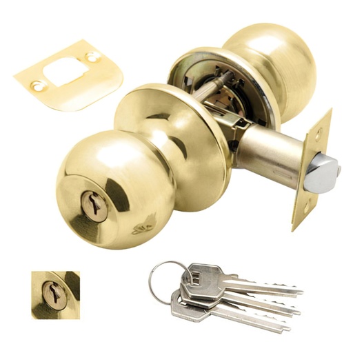 [3030550] Pomo Puerta Wolfpack Con Llave Ambos Lados Latonado.