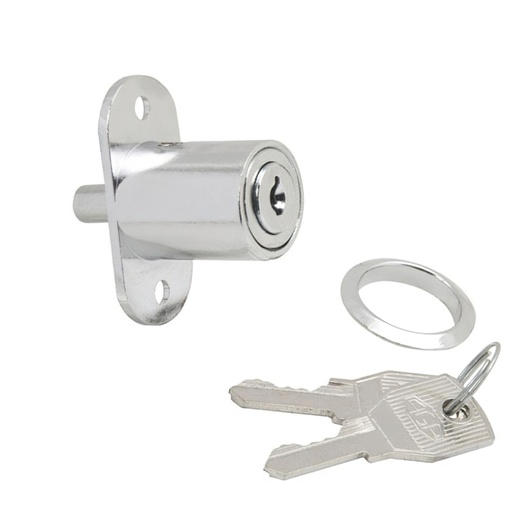 [3030055] Cerradura Puerta Corredera Con Pulsador 347/27 mm. Cromado