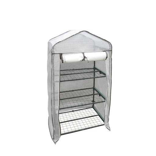 [8093005] Invernadero de Jardin Portatil PVC3 Niveles 125 cm. Cultivo de plantas, esquejes, semilleros, etc.