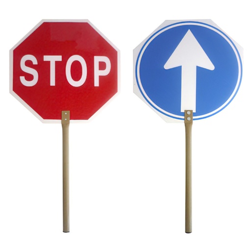 [15050705] Cartel Paletina Obra Stop-Avance 30x30 cm.