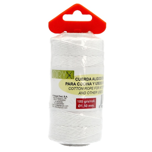 [16010385] Cuerda Algodón Carnicero 100 gr.  Rollo Ø1,50 mm.