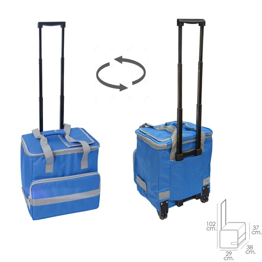 [5080126] Nevera Bolsa Termica 38 Litros Azul Trolley
