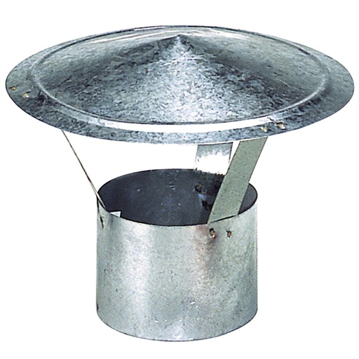 [22010068] Wolfpack Sombrero Galvanizado para Estufa, Chimenea, Extracción de Humos, Para tubo Ø 200 mm.