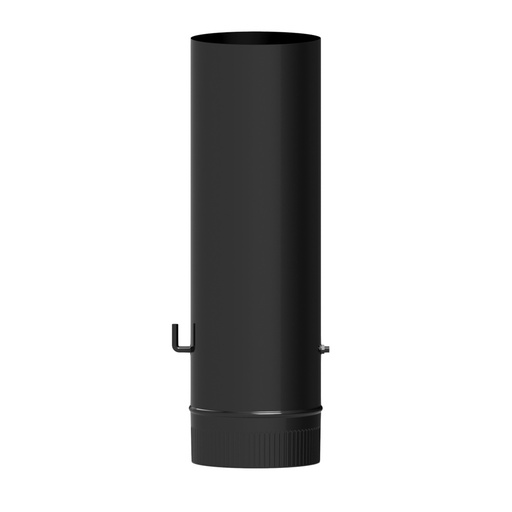 [22011020] Wolfpack Tubo De Estufa Acero Vitrificado Negro Ø 120 mm. con Llave Estufas De Leña, Chimenea, Alta Resistencia, Color Negro