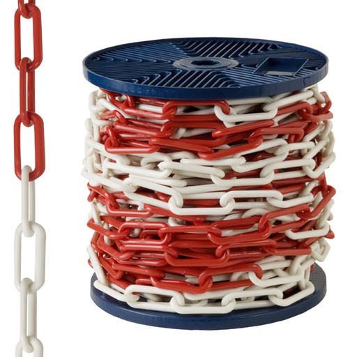 [1041000] Cadena Plastico Bicolor   6 mm.  Rollo 25 metros