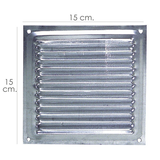[2530001] Rejilla Ventilación Atornillar  15x15 cm. Aluminio