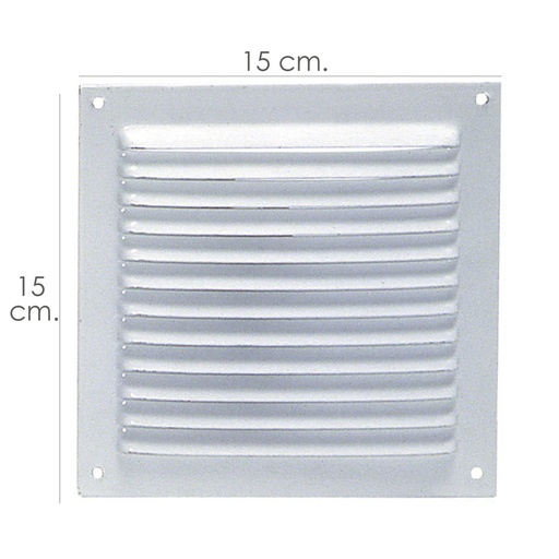 [2530002] Rejilla Ventilación Atornillar  15x15 cm. Blanca Lacada
