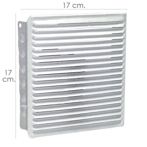 [2530033] Rejilla Ventilacion Empotrar 17x17 cm. Blanca Lacada