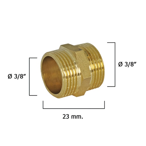[4020040] Machones Dobles Pulidos    3/8"