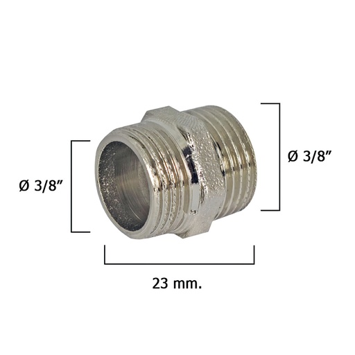 [4020041] Machones Dobles Cromo      3/8"