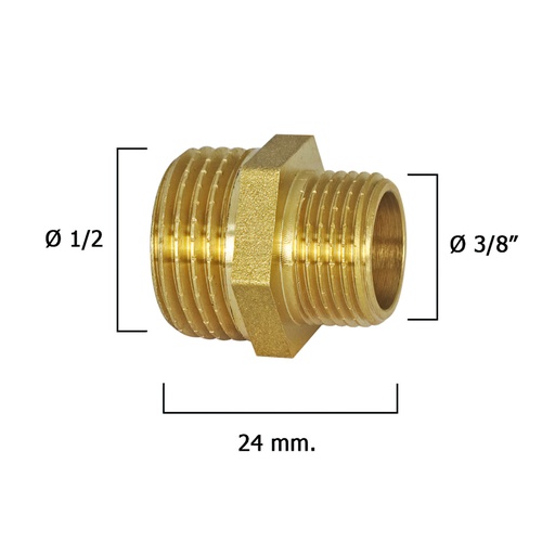 [4020045] Machones Reductores Pulidos 3/8" A 1/2"