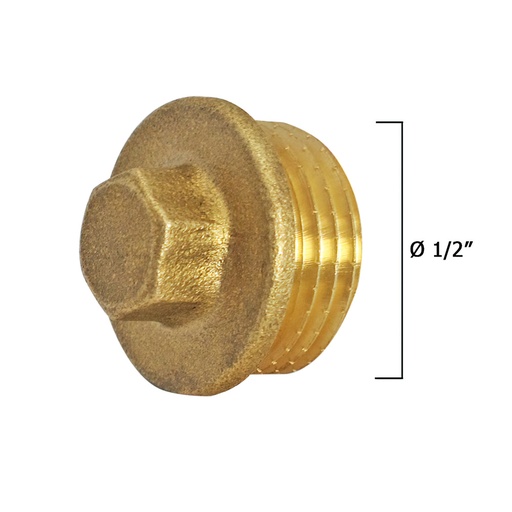 [4020080] Tapon Ciego Macho Laton 1/2"