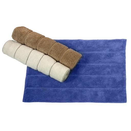 [4042564] Alfombra Baño Algodón Riga 50x70 cm. Azul