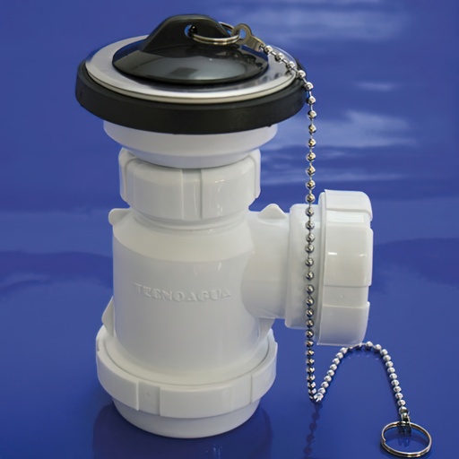 [4110225] Sifon Botella Extensible T-3-M  1 1/2  Mini con Valvula y tapón