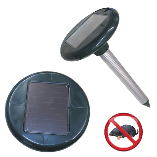 [8300500] Ahuyentador Ultrasonidos Solar para topos 625 m².