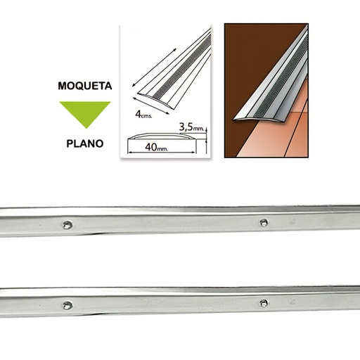 [2540214] Tapajuntas Atornillable Moqueta Inoxidable 100 cm.