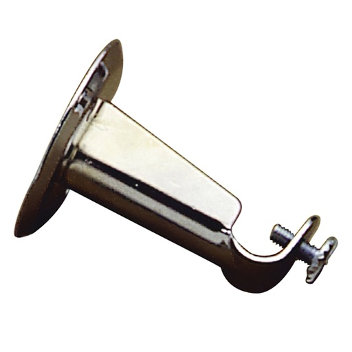 [5300100] Soporte Barra 12 mm.Ø Cromo Frontal Redondo