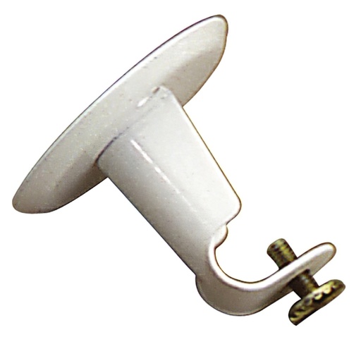 [5300122] Soporte Barra 12 mm.Ø Blanco Techo Redondo