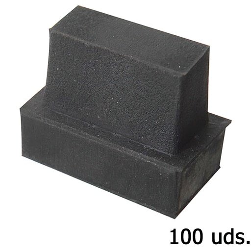[5330065] Contera Goma Rectangular 37 x 17 mm. Bolsa 100 Unidades