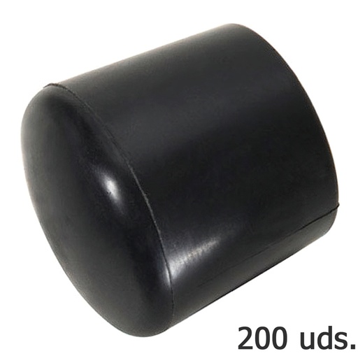 [5330300] Contera Plastico Redonda Exterior Negra  8 mm. Bolsa 200 Unidades