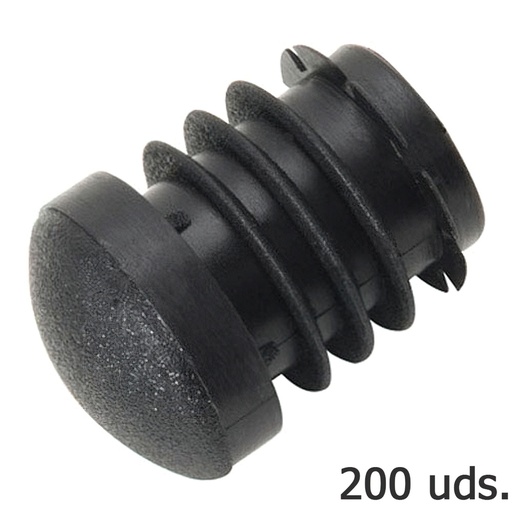 [5330370] Contera Plastico Redonda Interior Negra Para Tubo Exterior Ø 18 mm. Bolsa 200 Unidades
