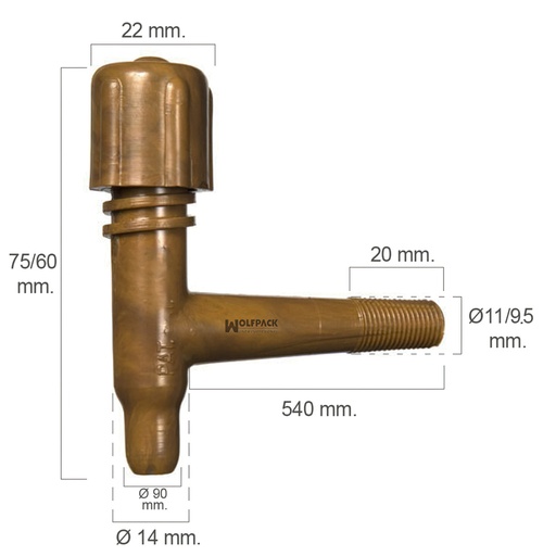 [5050535] Grifo Barril Plástico Tonelito 11mm