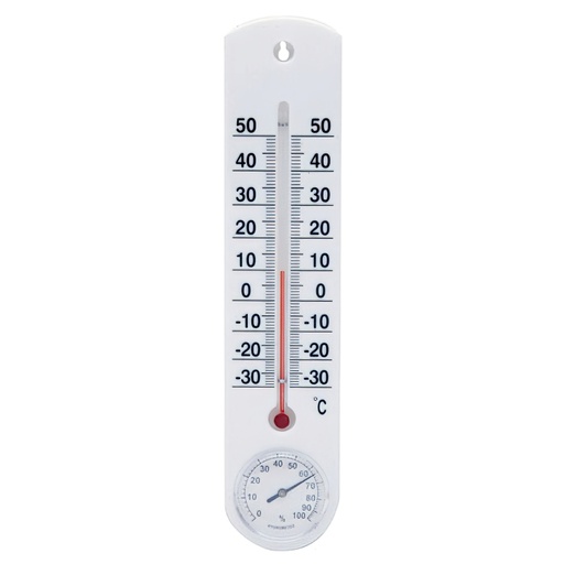 [5160606] Termometro Pared / Jardin Con Higrómetro Plástico 25 cm.