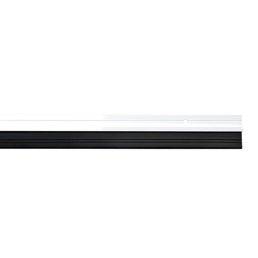 [5190395] Burlete Puerta Aluminio  Blanco Con Goma 1 Metro