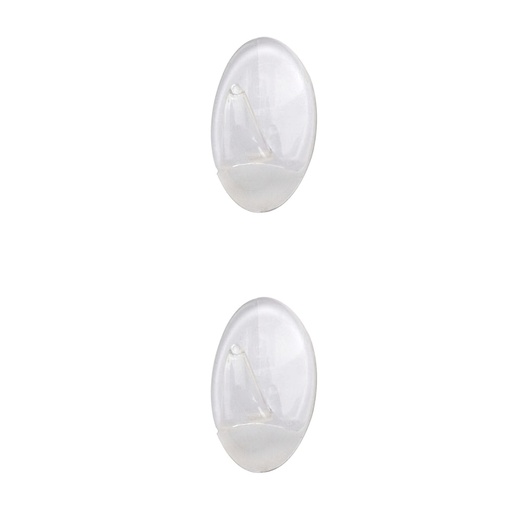 [5390100] Colgador Oryx  Transparente Grande (Blister 2 Unidades) Adhesivo