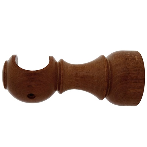 [5430100] Soporte Madera Liso Abierto 28x128 mm. Nogal