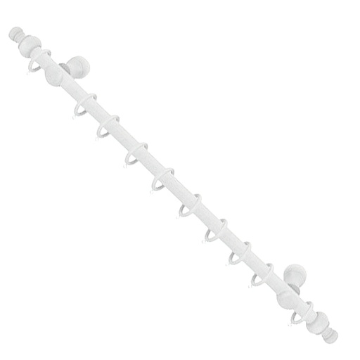 [5430265] Barra Cortina Madera Completa 1,20 Metros x 12 mm. blanco