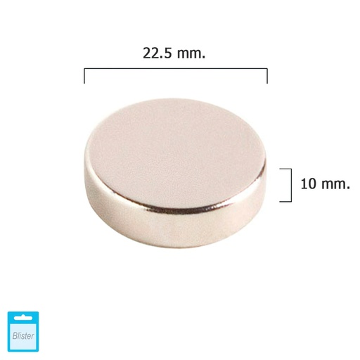 [5411145] Iman Wolfpack Neodimio Redondo Ø 22,5x10 mm. (Blister 1 Pieza)