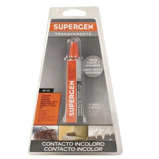[14020025] Pegamento Supergen Incoloro   40 ml.