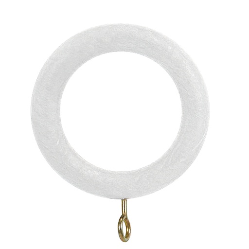 [5430700] Anilla Madera Lisa Con Hembrilla 29x45 mm. Blanco