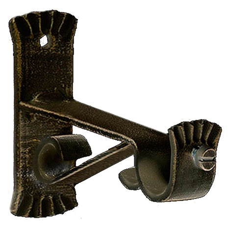 [5431905] Soporte Forja Ø 20 mm. Caracol Negro / Dorado Juego 2 Piezas