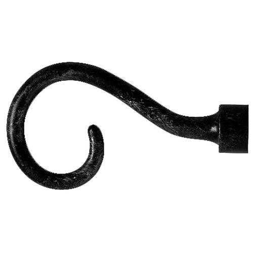 [5432210] Terminal Forja Ibiza Ø 20 mm. Negro     Juego 2 Piezas