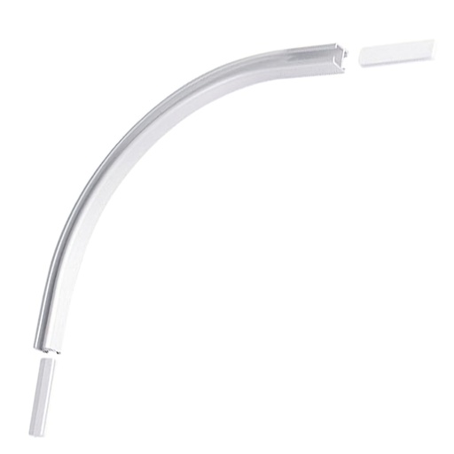 [5431640] Codo Con Empalme Para Riel Aluminio P-950 Blanco
