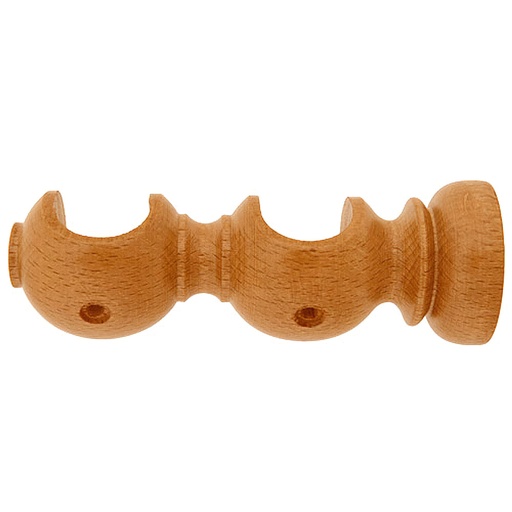 [5430764] Soporte Madera Liso Abierto Doble 20x118 mm. Teca