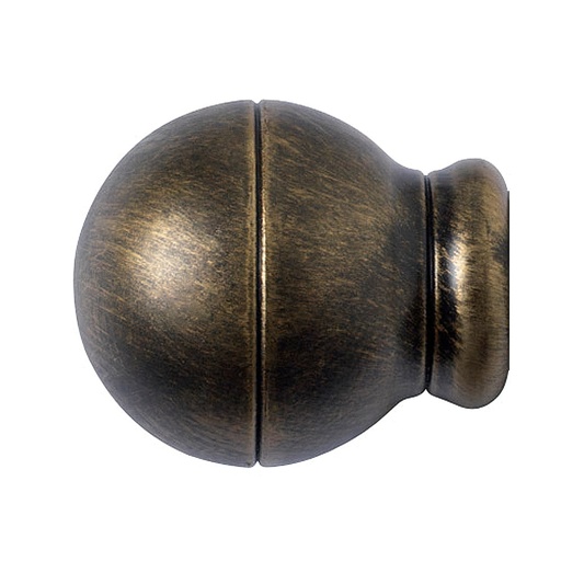 [5432276] Terminal Forja Esfera Rayada Ø 20 mm. Negro / Oro Juego 2 Piezas
