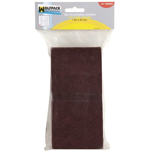 [14060820] Fieltro Adhesivo 1m. x 85 mm. Blister Marrón