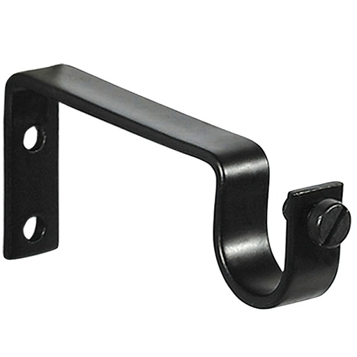 [5432070] Soporte Sencillo Forja Ø 20 mm. Negro (Blister 2 Piezas)