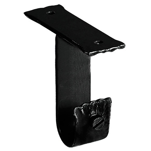 [5437101] Soporte Techo Forja Ø 28 mm. Negro Juego 2 Piezas