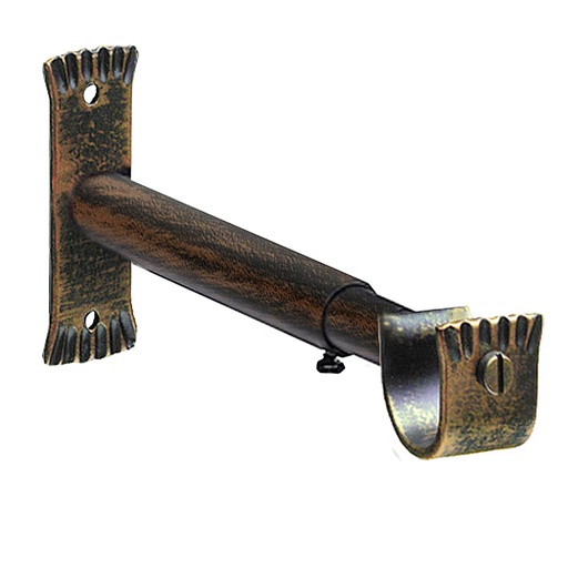 [5437213] Soporte Forja Extensible 20 mm. Negro / Dorado