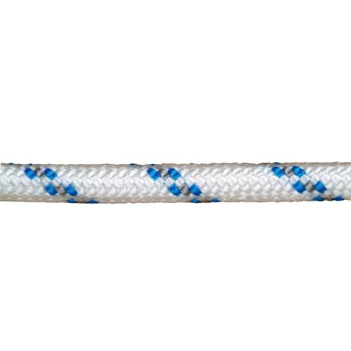 [16012040] Cuerda Poliester Trenzada Blanco / Azul 18 mm. Bobina 100 m.