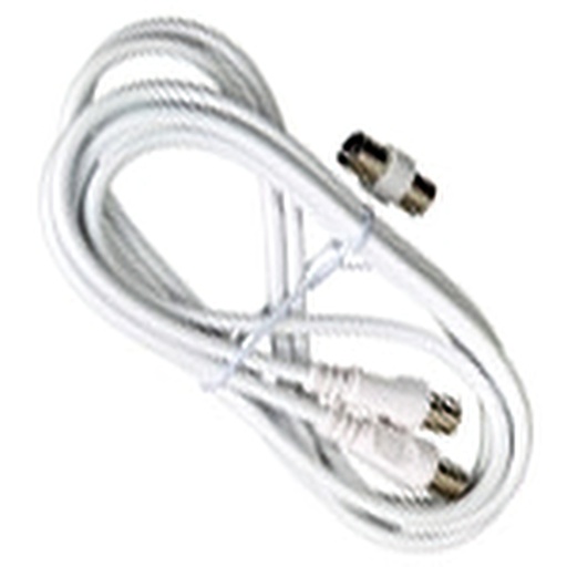[19010232] Conector TV Video Macho / Macho  2 metros Con Adaptador Macho / Hembra