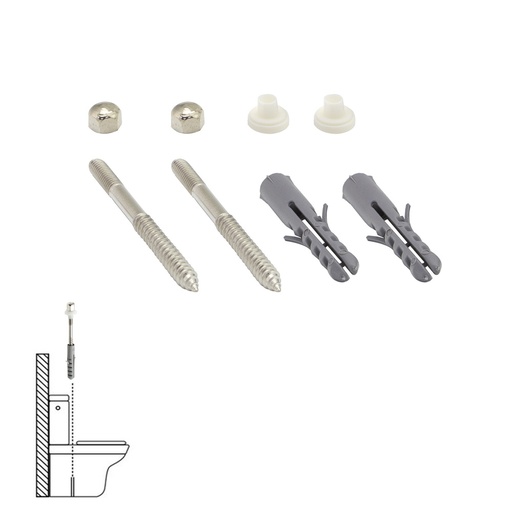 [13070110] Kit Sanitario Fijacion Wc  6x80 mm. Inoxidable (2 Piezas)