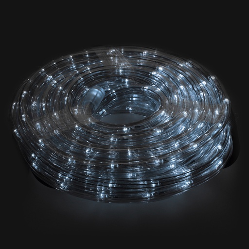 [5490001] Luces Navidad Tubo Luz Blanca Fria 240 LEDs Uso Exteriores / Interiores Protección IP44 Rollo 10 Metros
